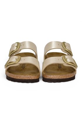 Ciabatta donna BIRKENSTOCK  in Birko-Flor colore perla. BIRKENSTOCK- | ARIZONA BIG BUCKLE GRACEFUL BIRKO FLORPERLA
